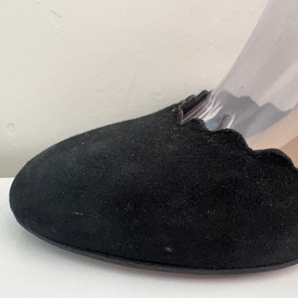 Marc Fisher Sahar d'Orsay Suede Scalloped Pumps Ankle Strap - Picture 5 of 10